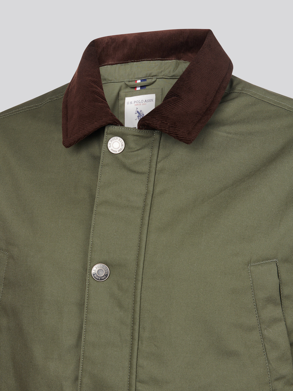 Mens Canvas Country Collared Jacket Beetle
