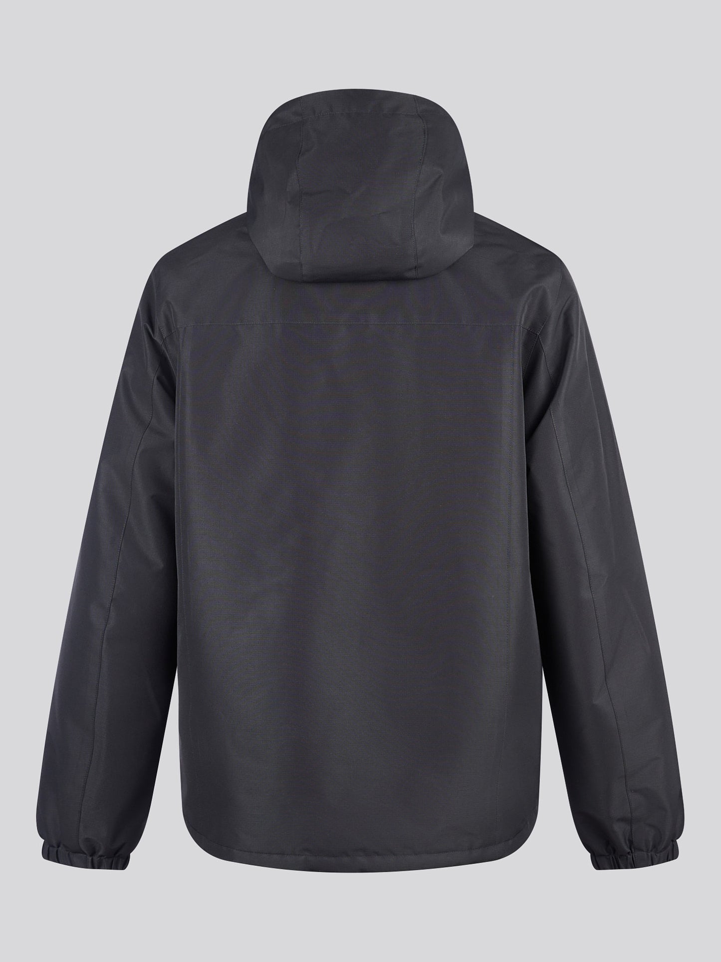 Mens Fleece Lined Winter Rain Jacket in Black