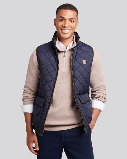 Mens Quilted Country Gilet Dark Sapphire Navy