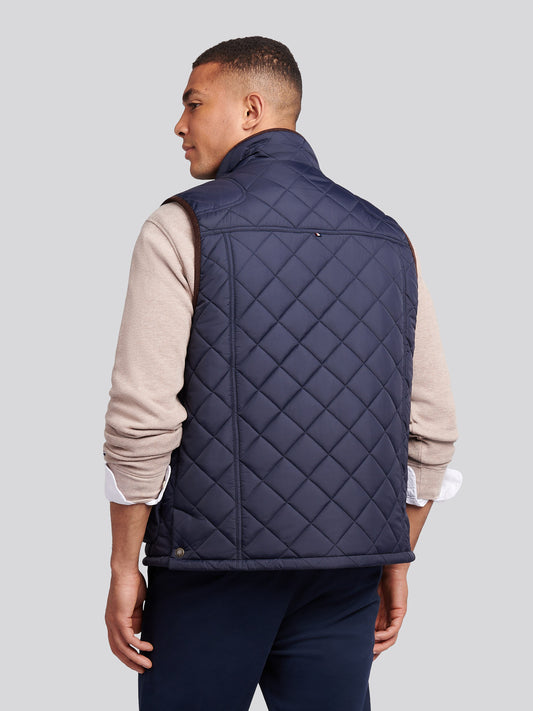 Mens Quilted Country Gilet Dark Sapphire Navy