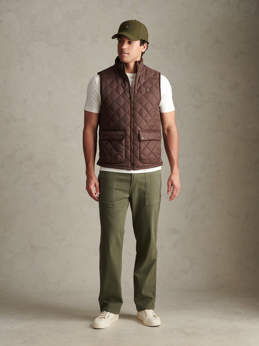 Mens Quilted Country Gilet Bracken