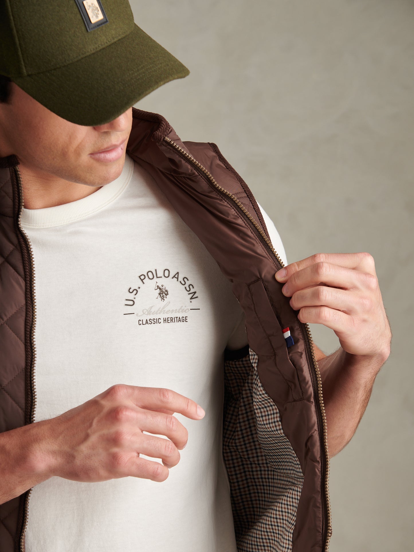 Mens Quilted Country Gilet Bracken