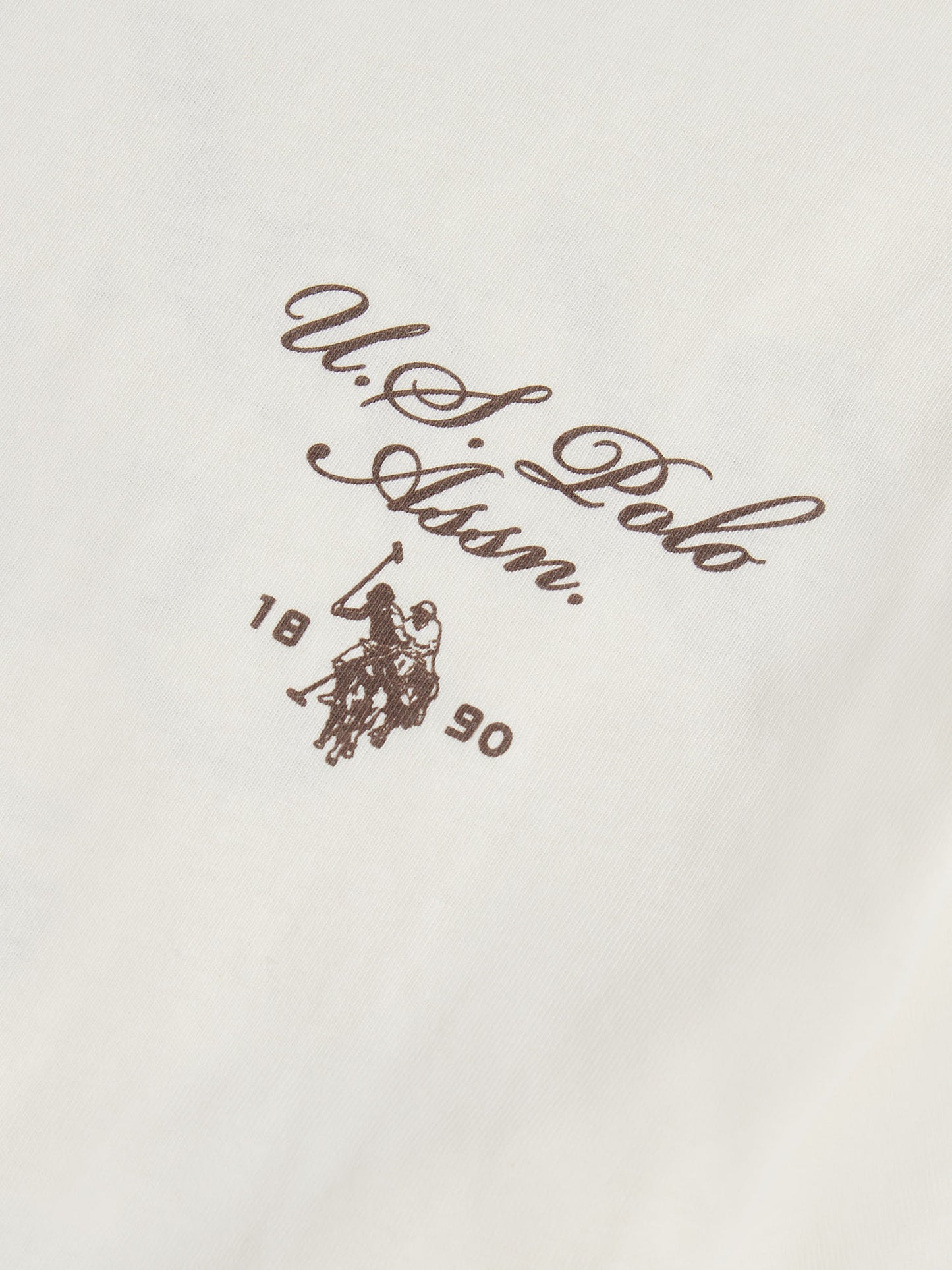 Mens Script Print Back Graphic T-Shirt in Whisper White