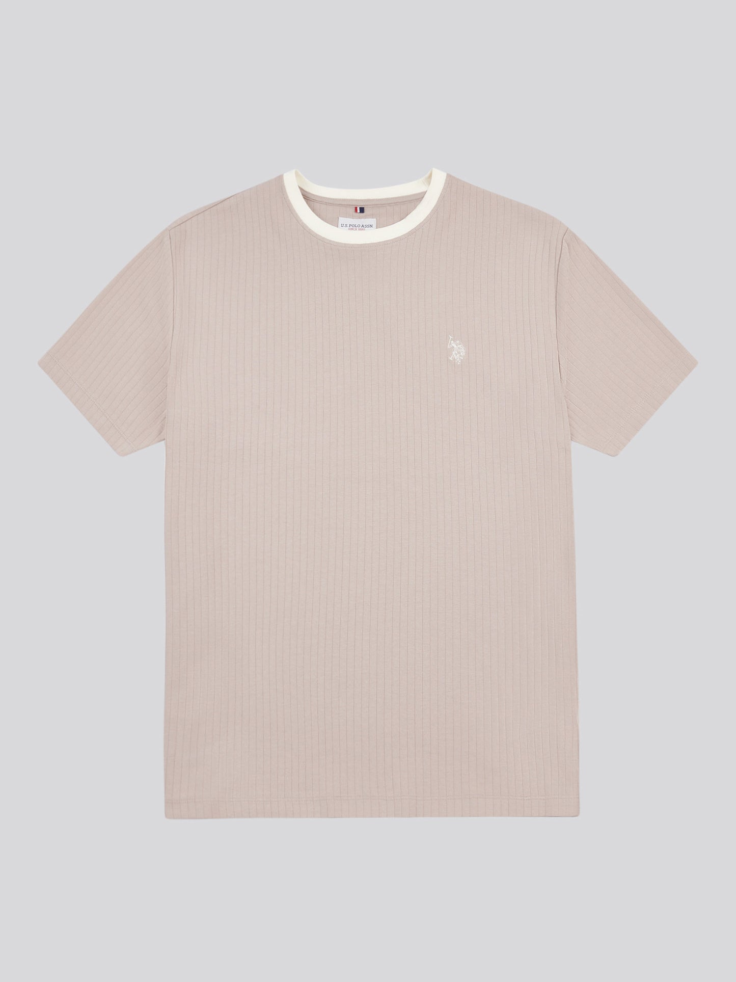 Mens Rib Texture T-Shirt in Atmosphere