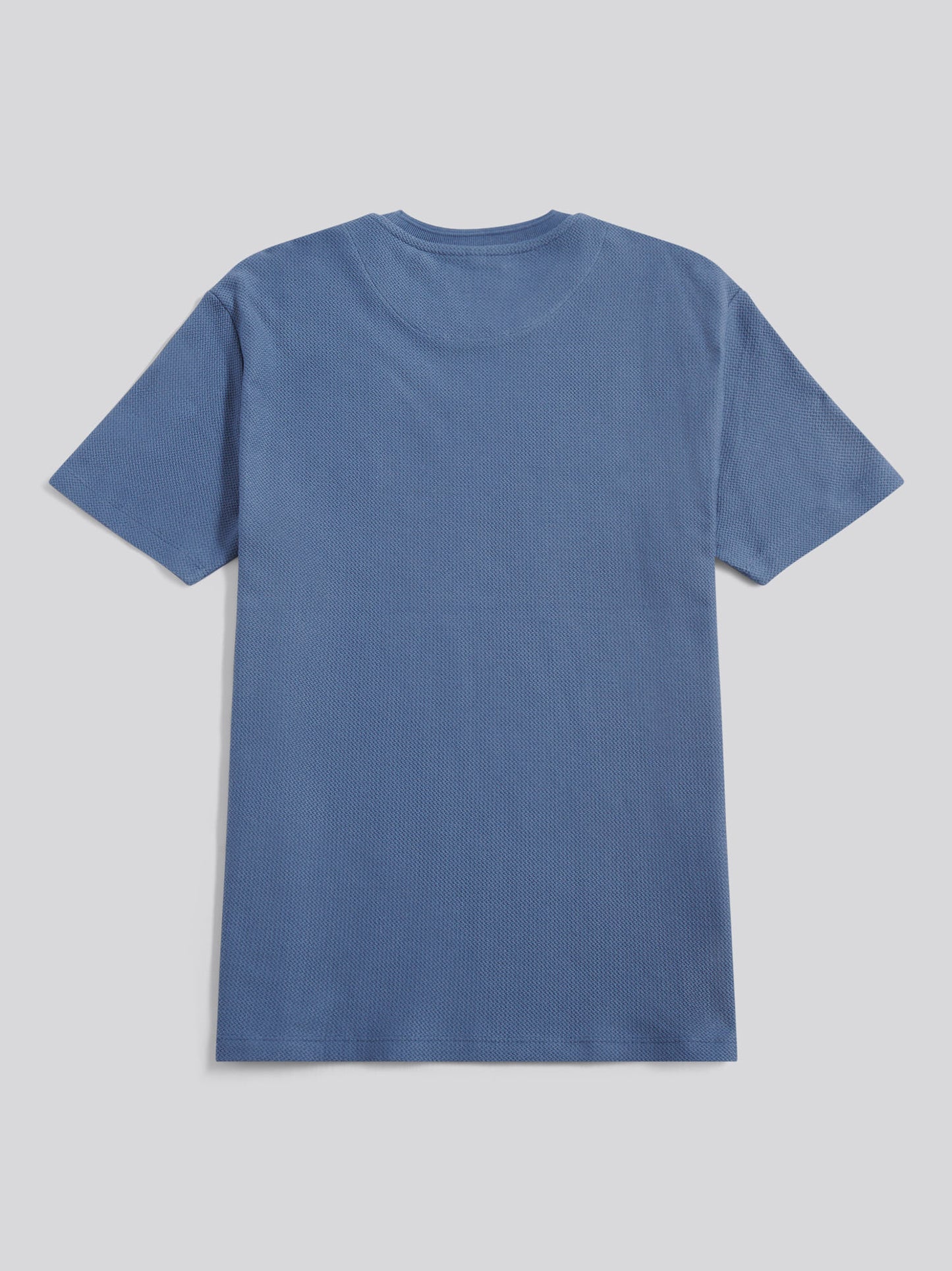 Mens HerringboneTexture T-Shirt in Vintage Indigo