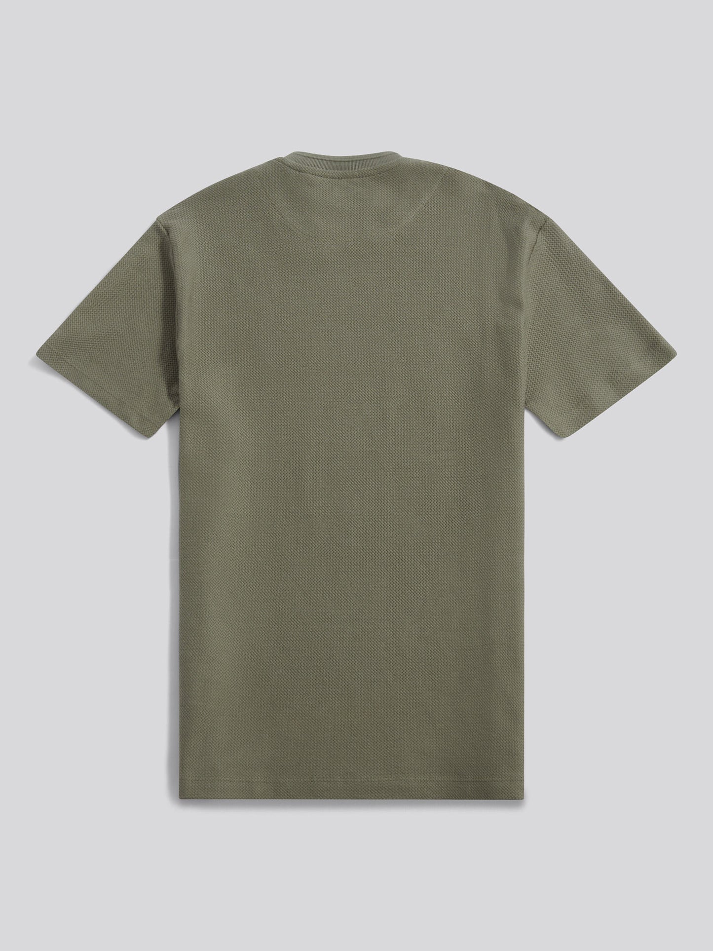 Mens HerringboneTexture T-Shirt in Mulled Basil