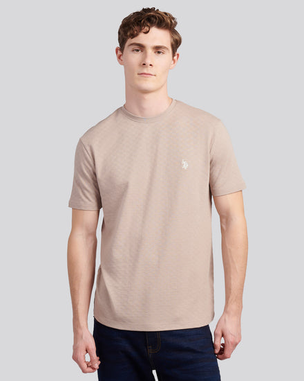 Mens Check Texture T-Shirt in Atmosphere