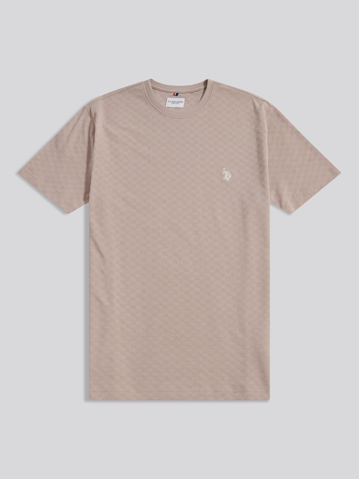 Mens Check Texture T-Shirt in Atmosphere