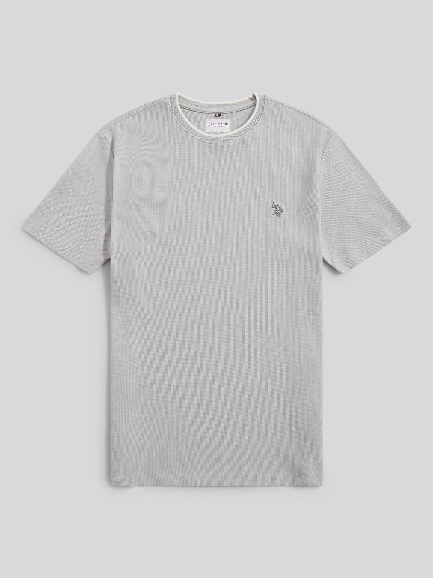 Mens Knit Texture Jersey T-Shirt in High Rise