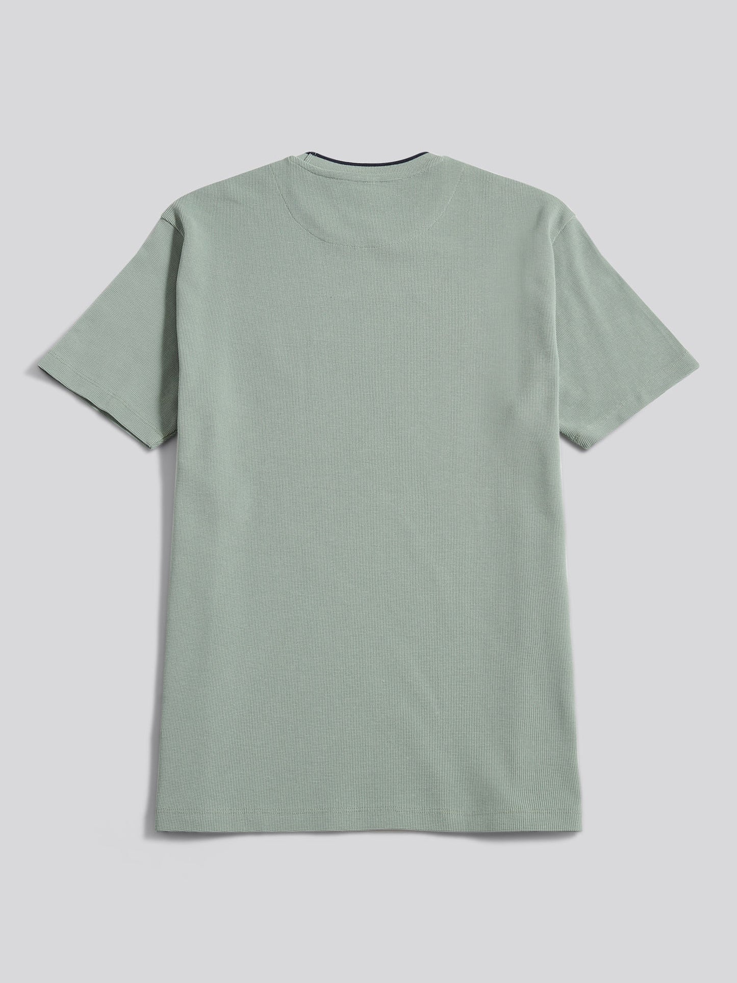 Mens Knit Texture Jersey T-Shirt in Iceberg Green