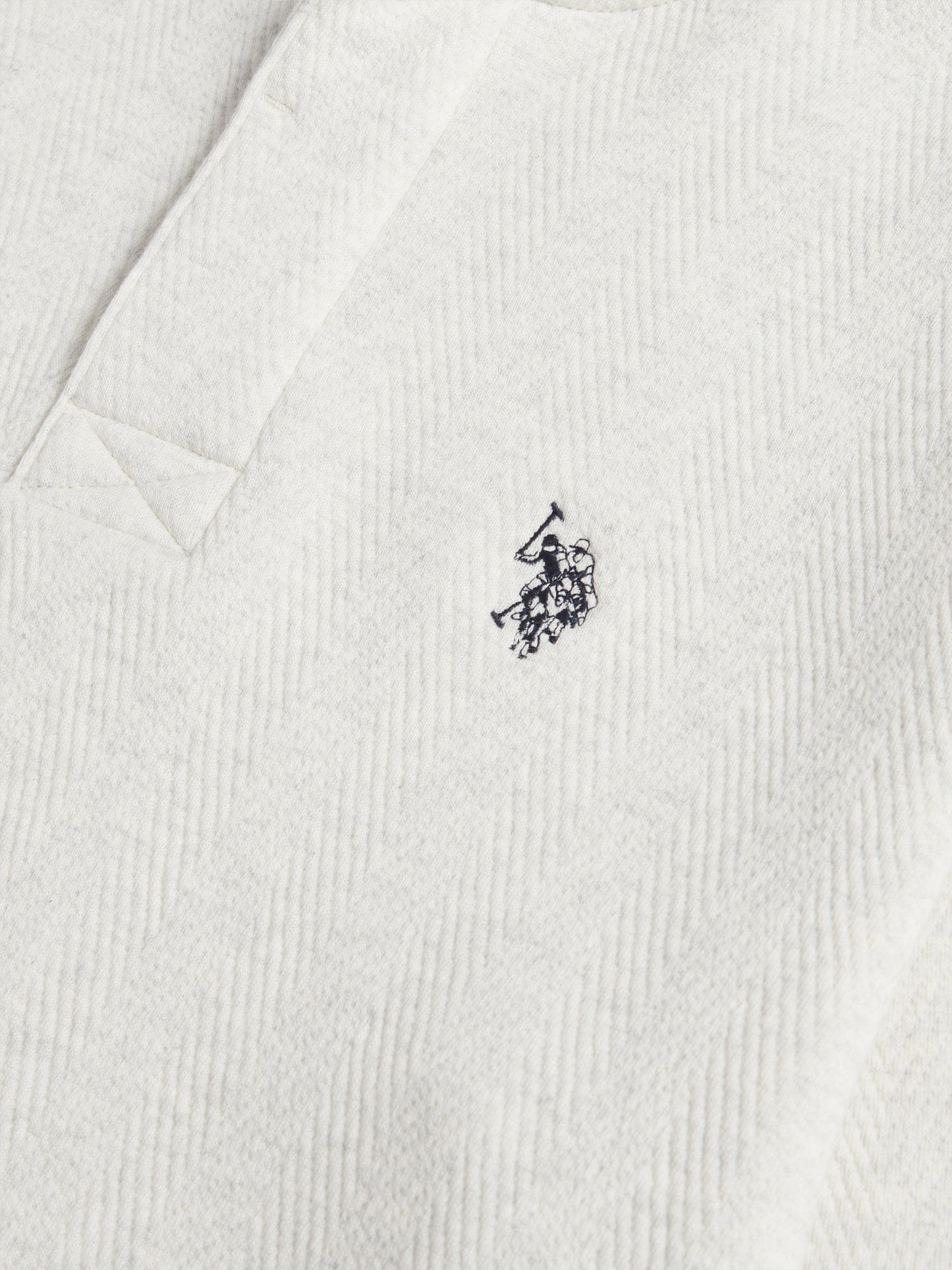 Mens Herringbone Open Hem Funnel in Light Grey Marl