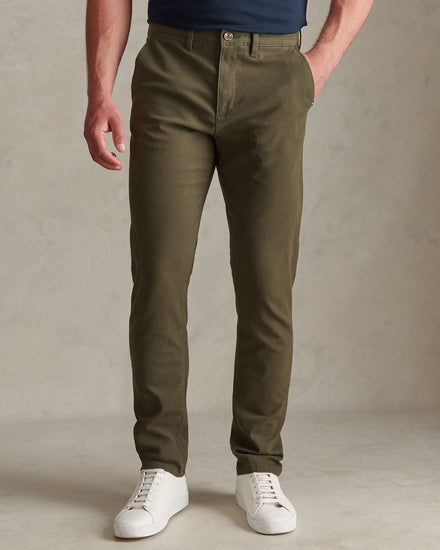 Mens Textured Dobby Trouser Forest Night