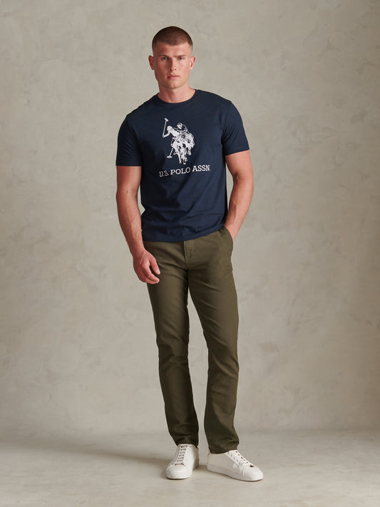Mens Textured Dobby Trouser Forest Night