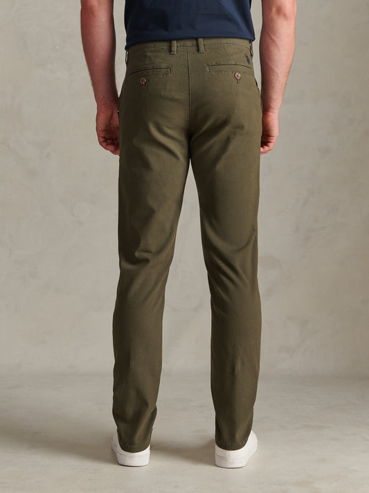 Mens Textured Dobby Trouser Forest Night