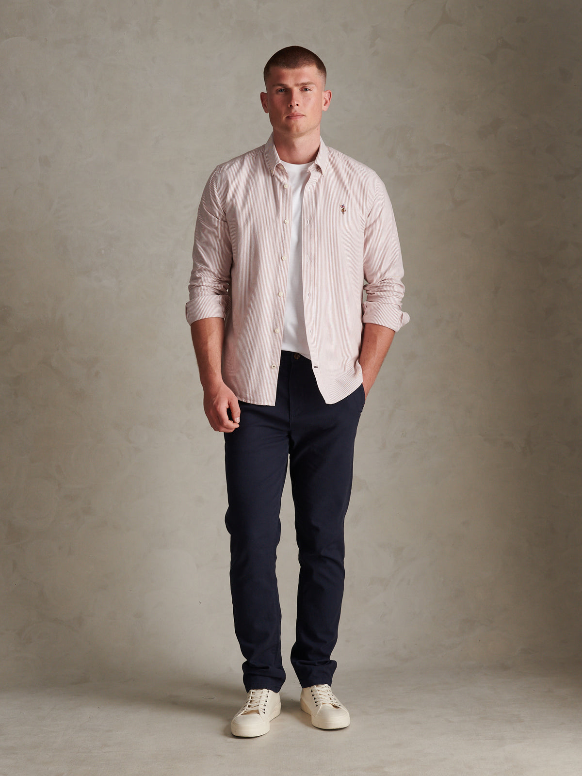 Mens Textured Dobby Trouser Dark Sapphire Navy