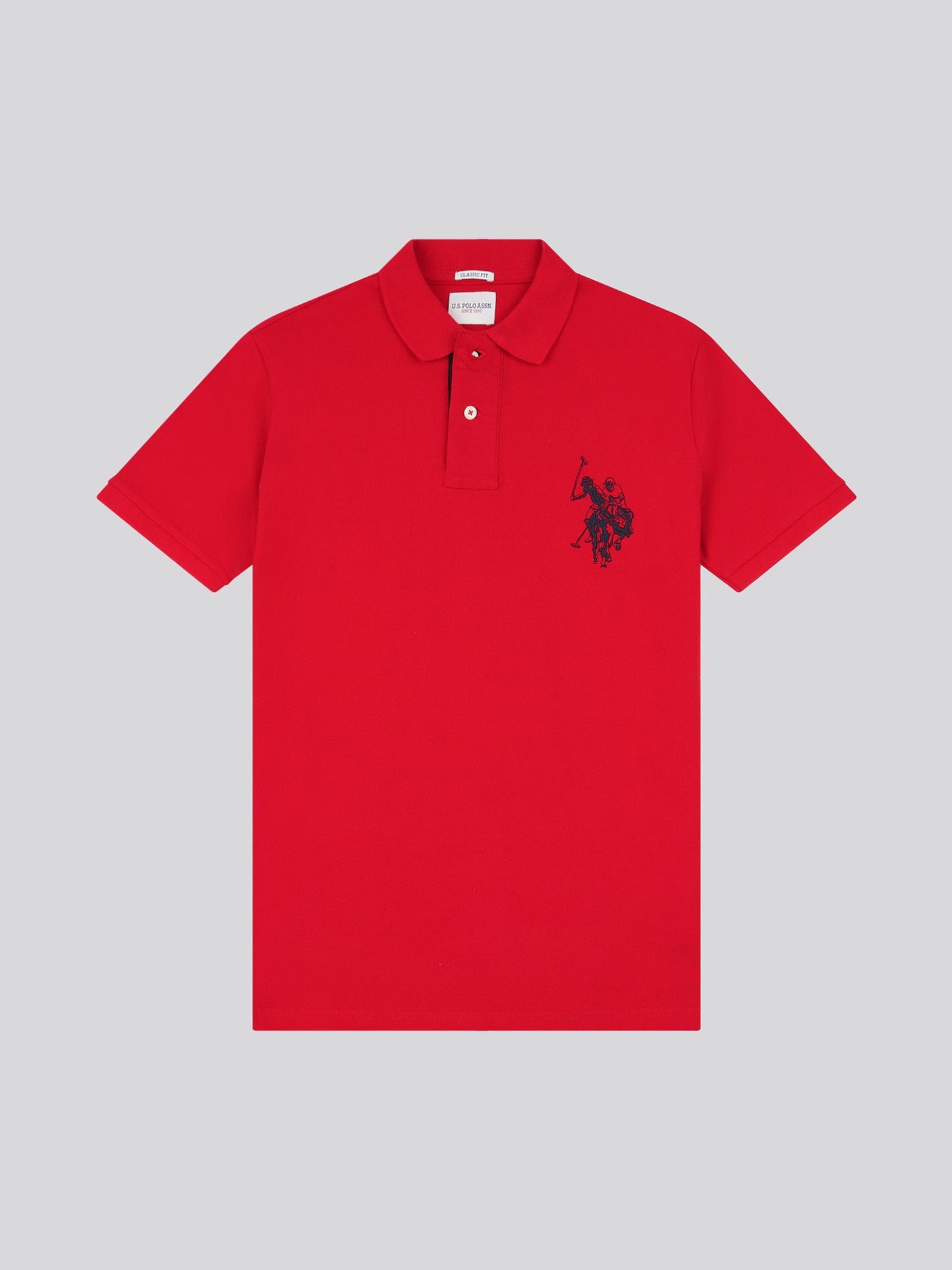Mens Large Player Pique Polo Shirt in Haute Red