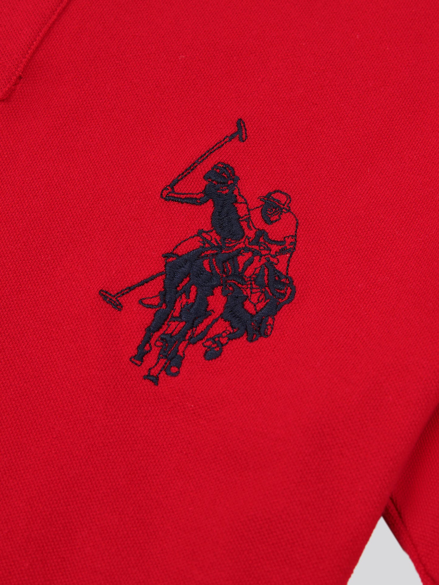 Mens Large Player Pique Polo Shirt in Haute Red