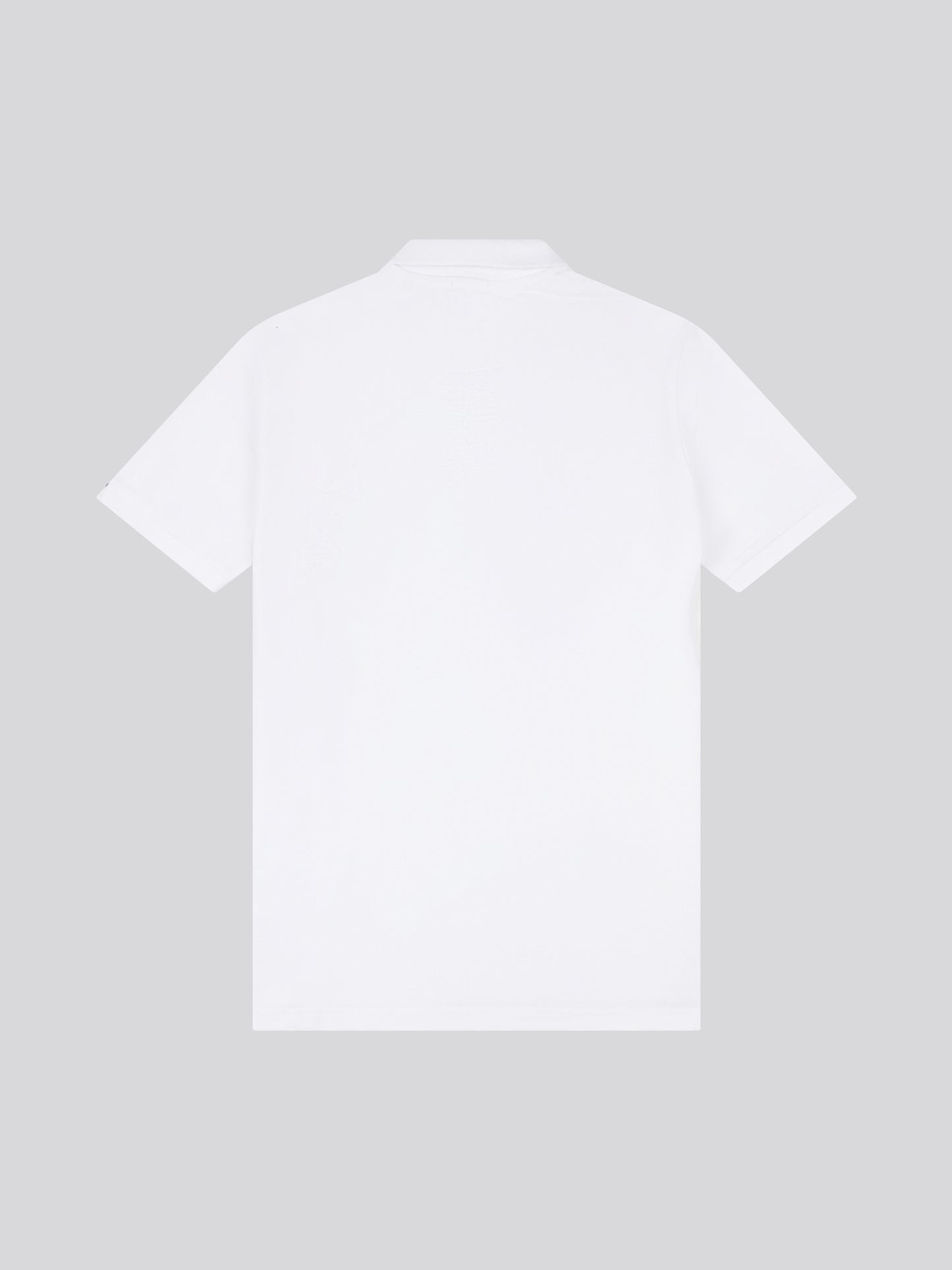 Mens Large Player Pique Polo Shirt in White / Dark Sapphire Navy DHM