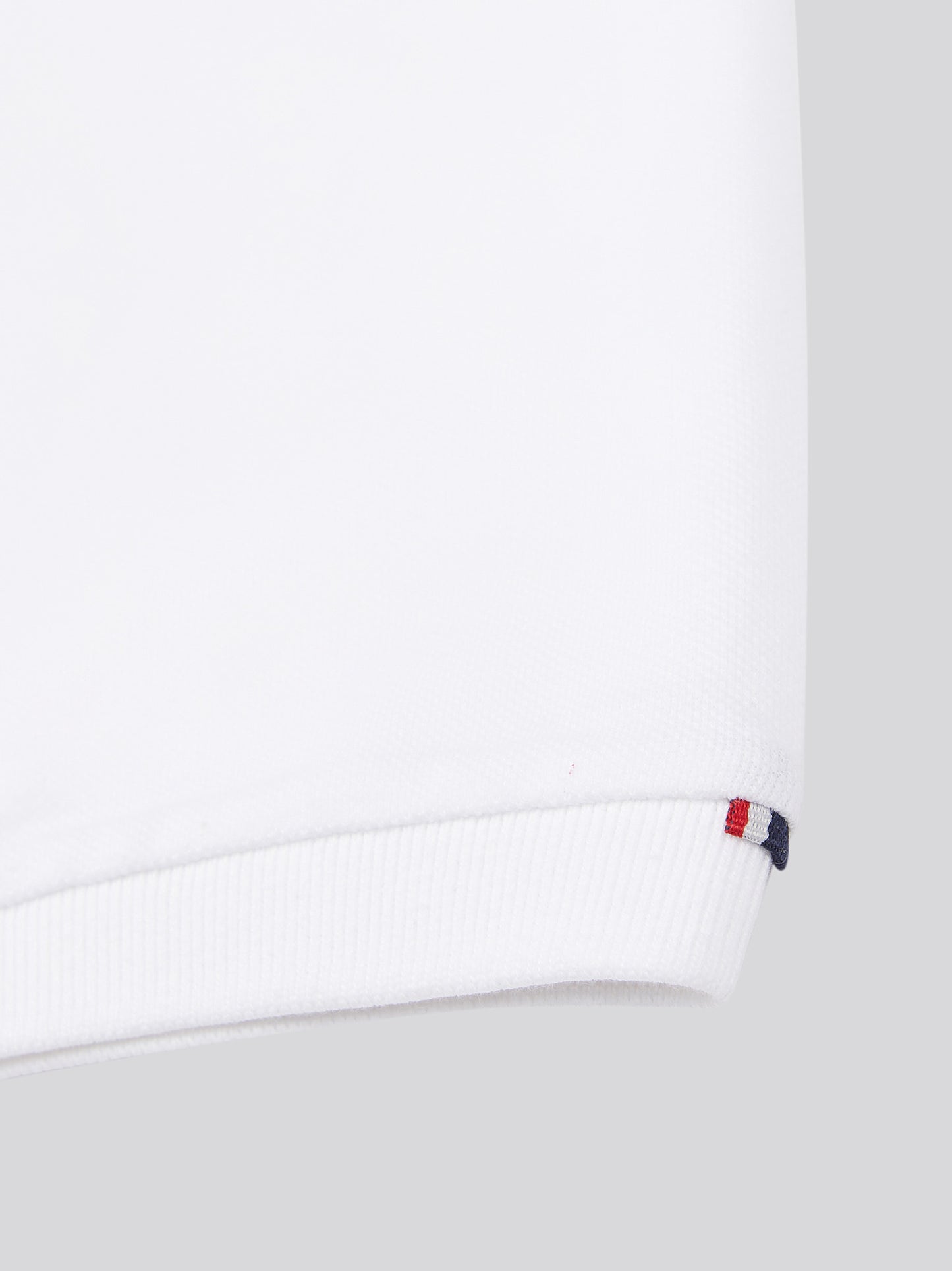 Mens Large Player Pique Polo Shirt in White / Dark Sapphire Navy DHM