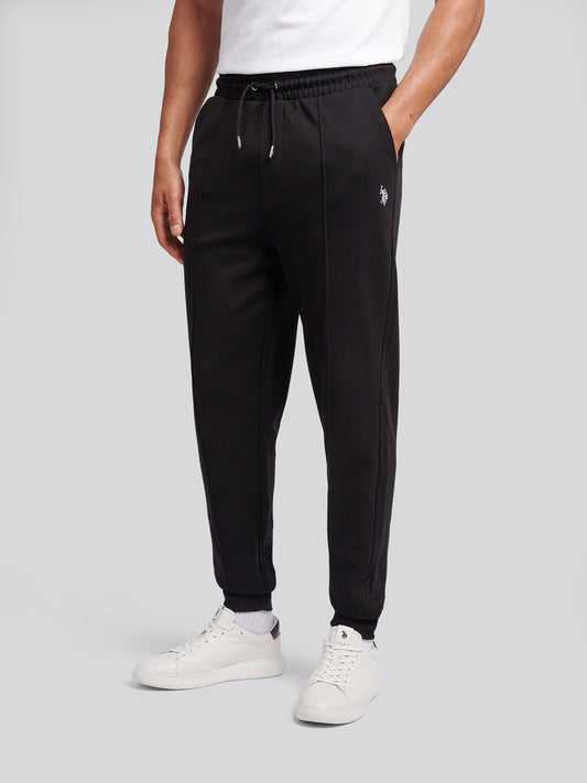 Mens Smart Interlock Jogger in Black Bright White DHM