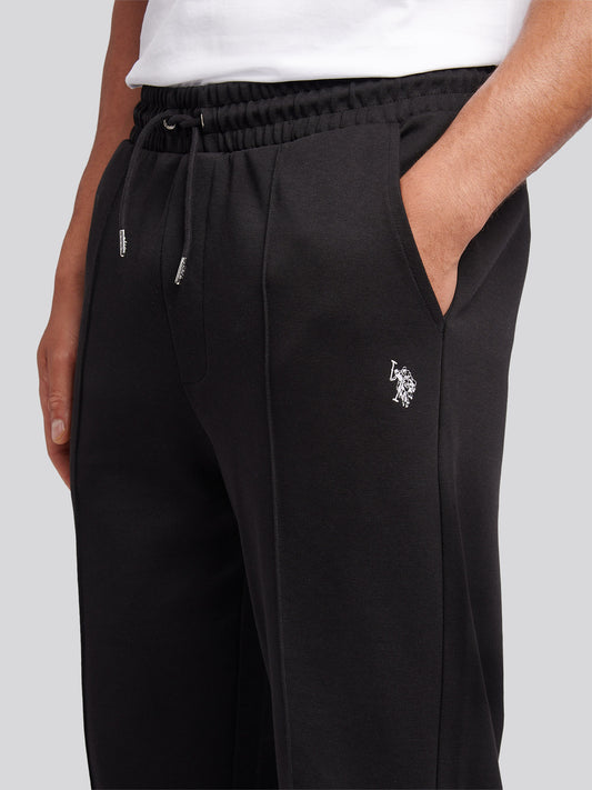 Mens Smart Interlock Jogger in Black Bright White DHM