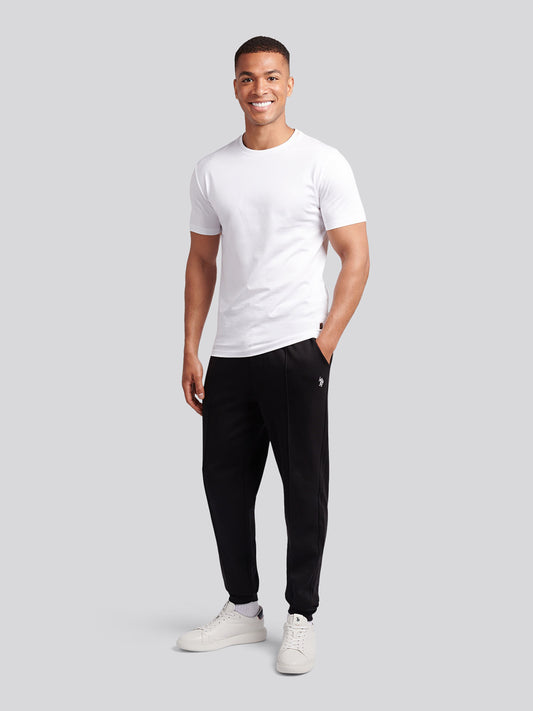 Mens Smart Interlock Jogger in Black Bright White DHM