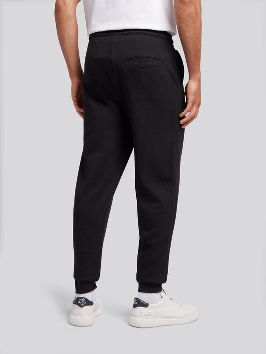 Mens Smart Interlock Jogger in Black Bright White DHM