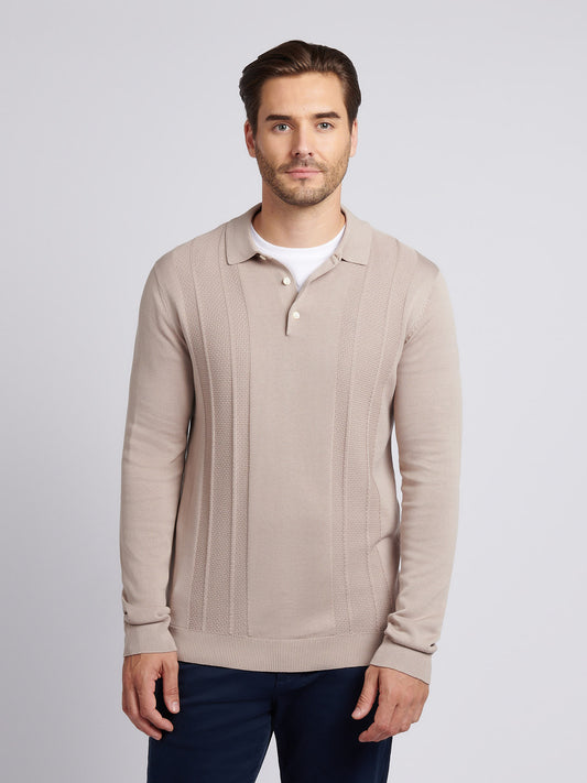 Mens Signature Smart Texture Polo Shirt in Atmosphere