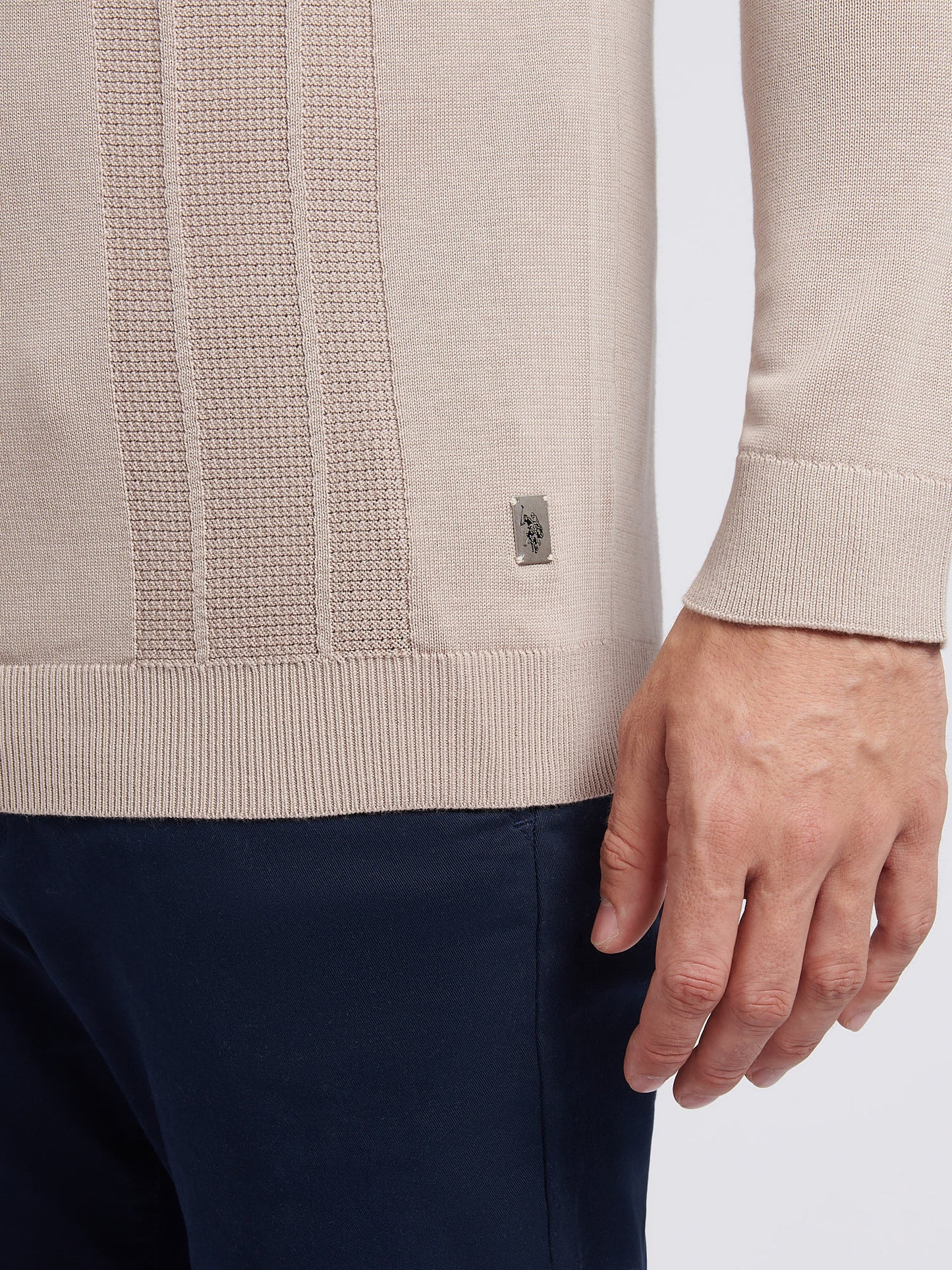 Mens Signature Smart Texture Polo Shirt in Atmosphere