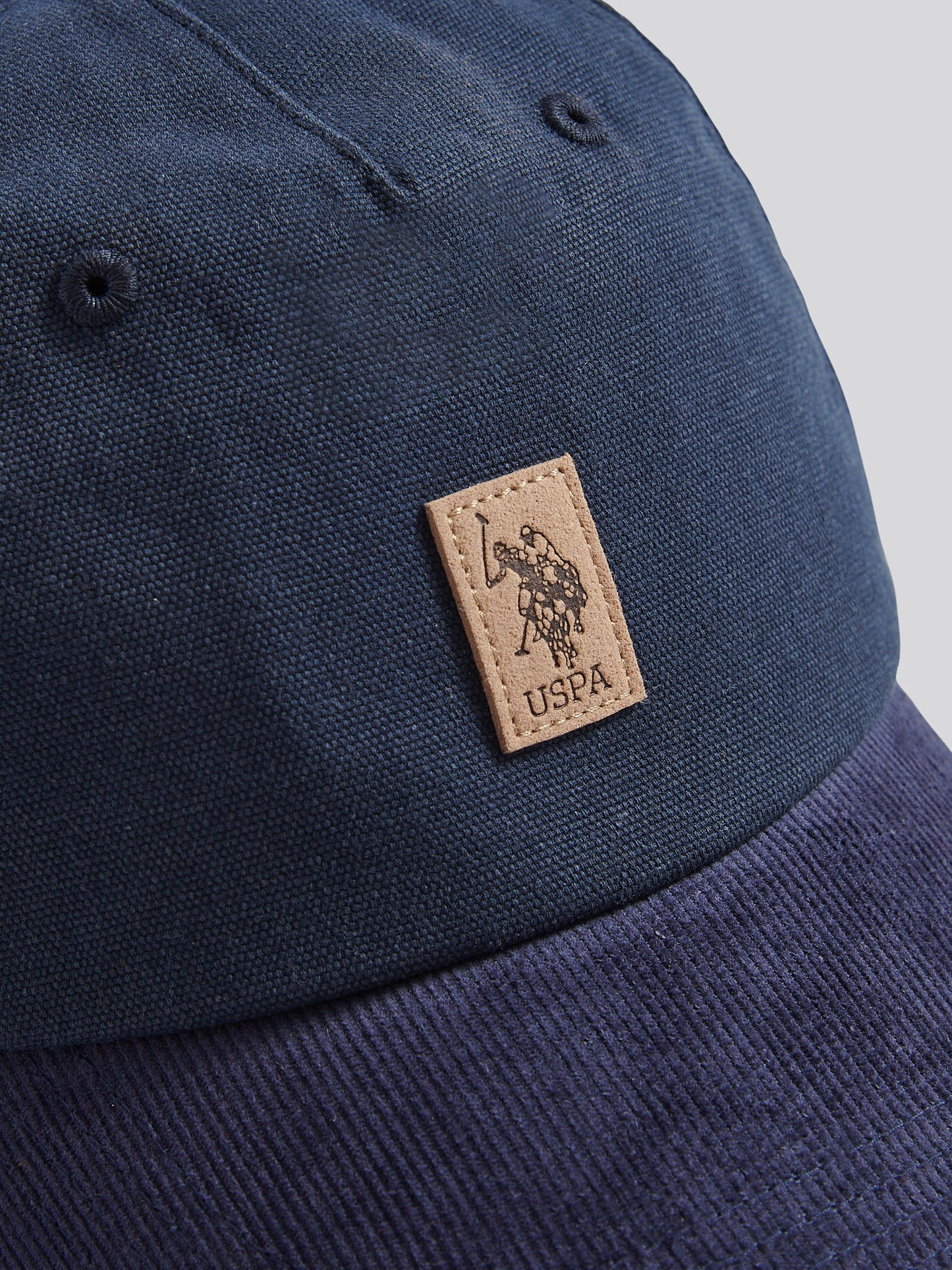 Mens Textured Corduroy Cap in Dark Sapphire Navy