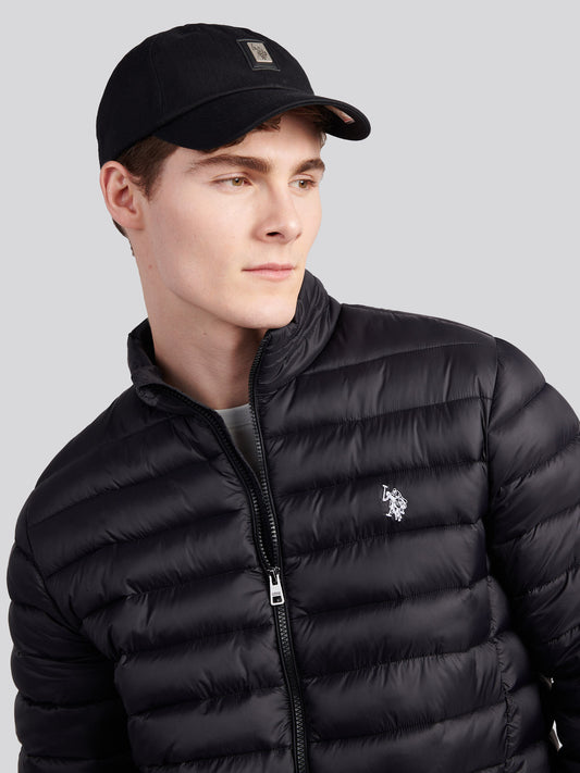 Mens Herringbone Cap in Black