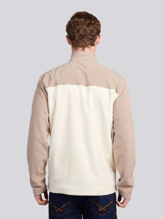 Mens Colour Block Micro Fleece Funnel in Atmosphere