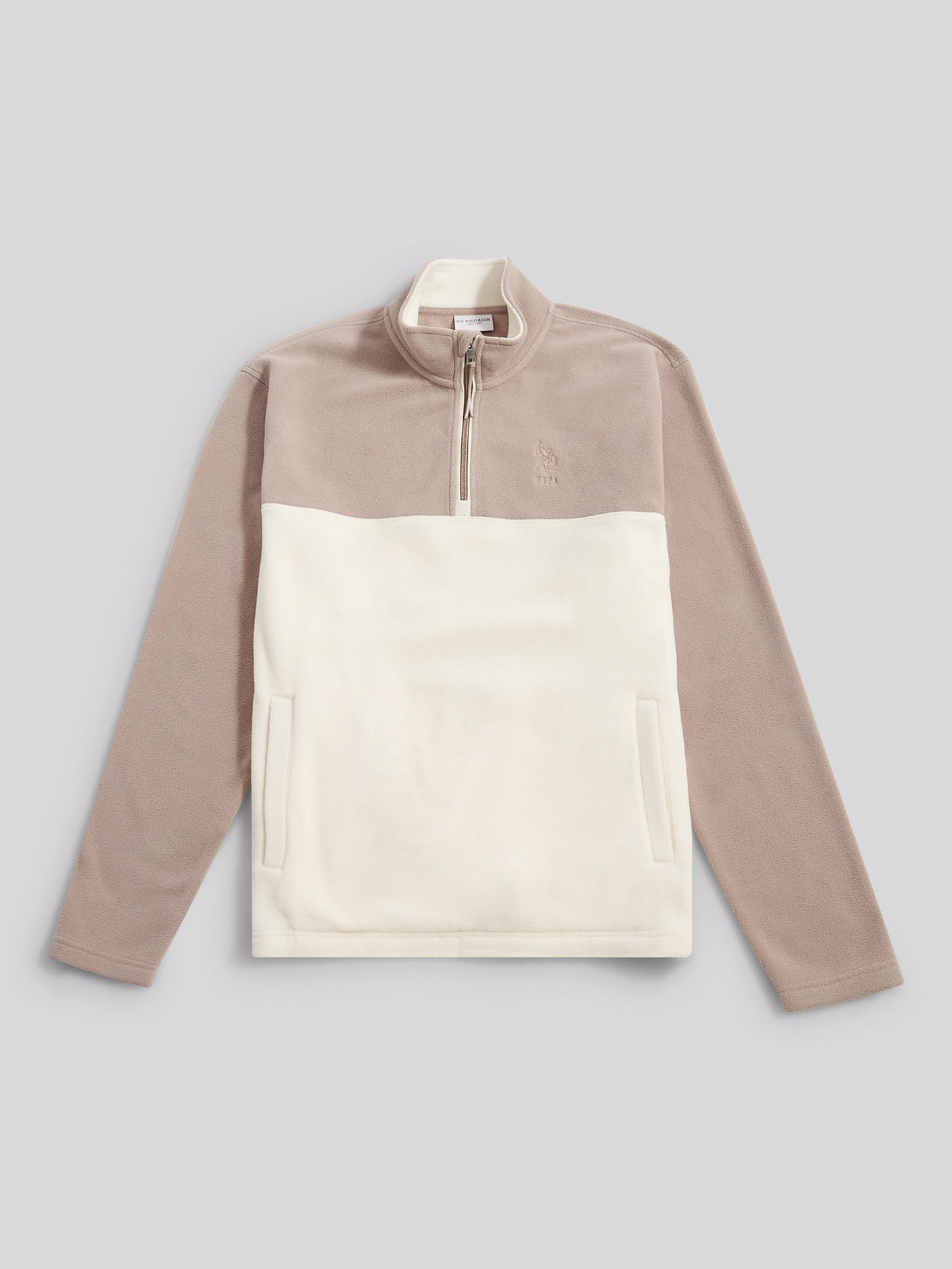 Mens Colour Block Micro Fleece Funnel in Atmosphere