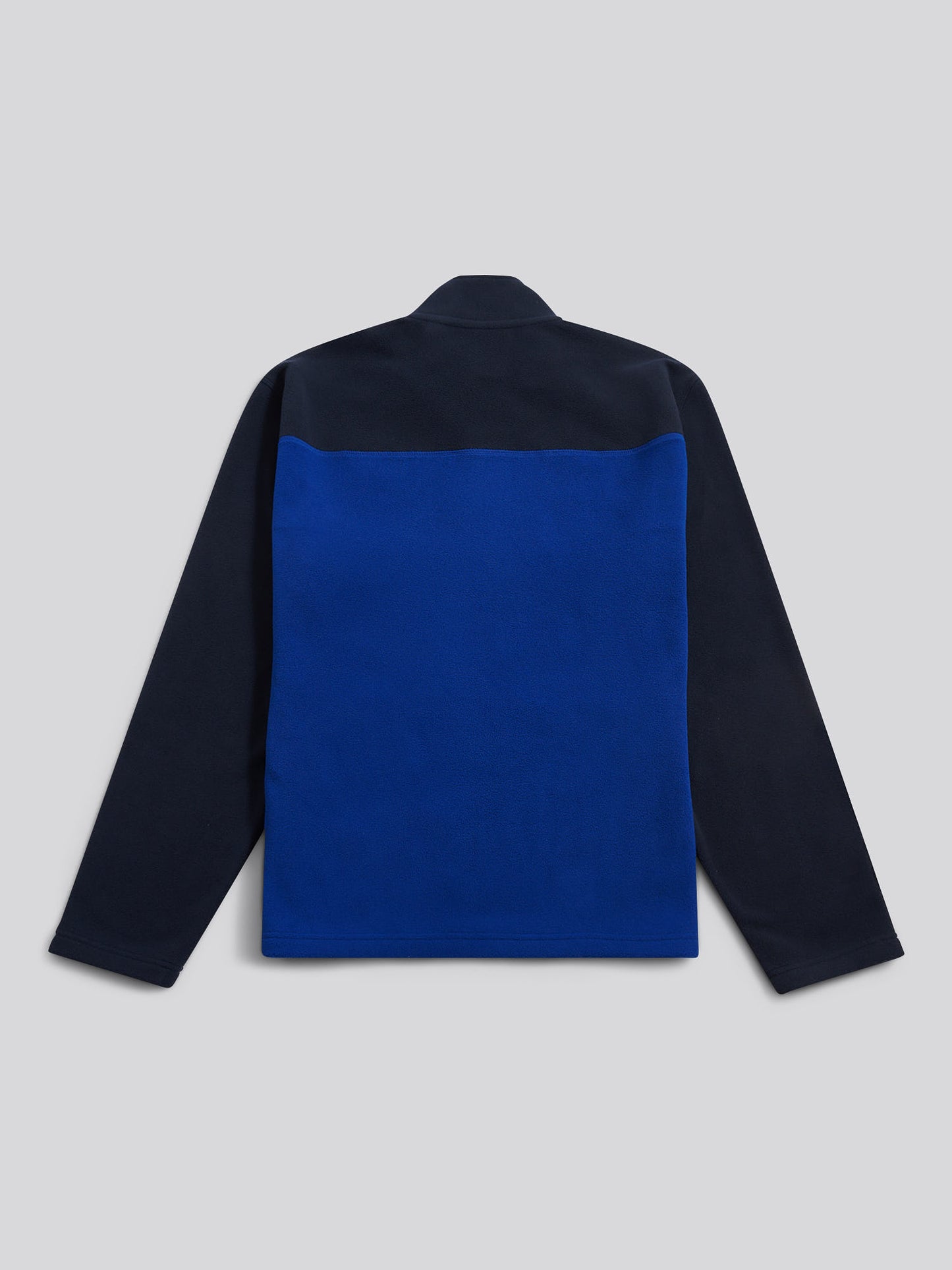 Mens Colour Block Micro Fleece Funnel in Dark Sapphire Navy