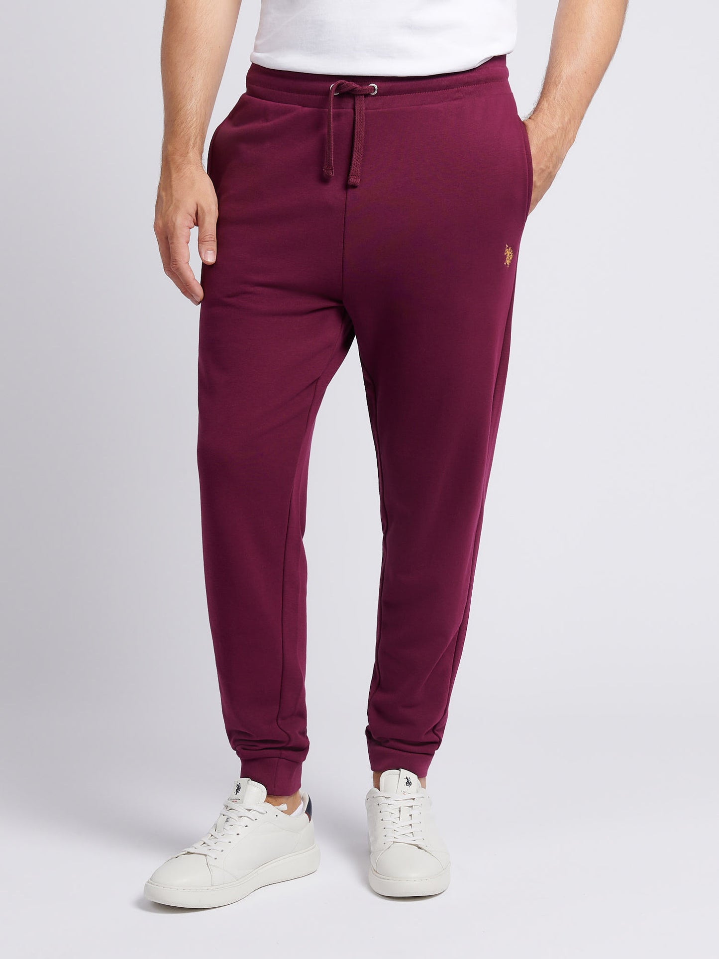 Mens Double Horsemen Loopback Jogger in Grape Wine