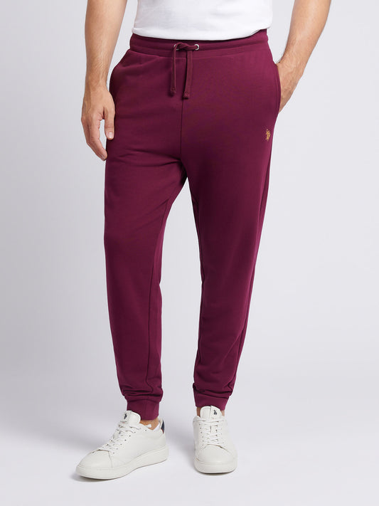 Mens Double Horsemen Loopback Jogger in Grape Wine