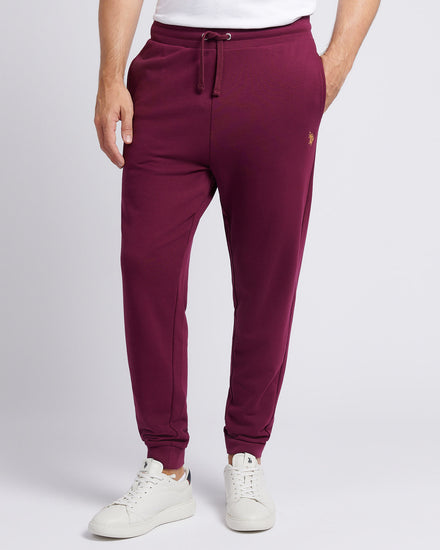 Mens Double Horsemen Loopback Jogger in Grape Wine