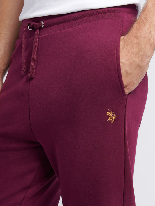 Mens Double Horsemen Loopback Jogger in Grape Wine