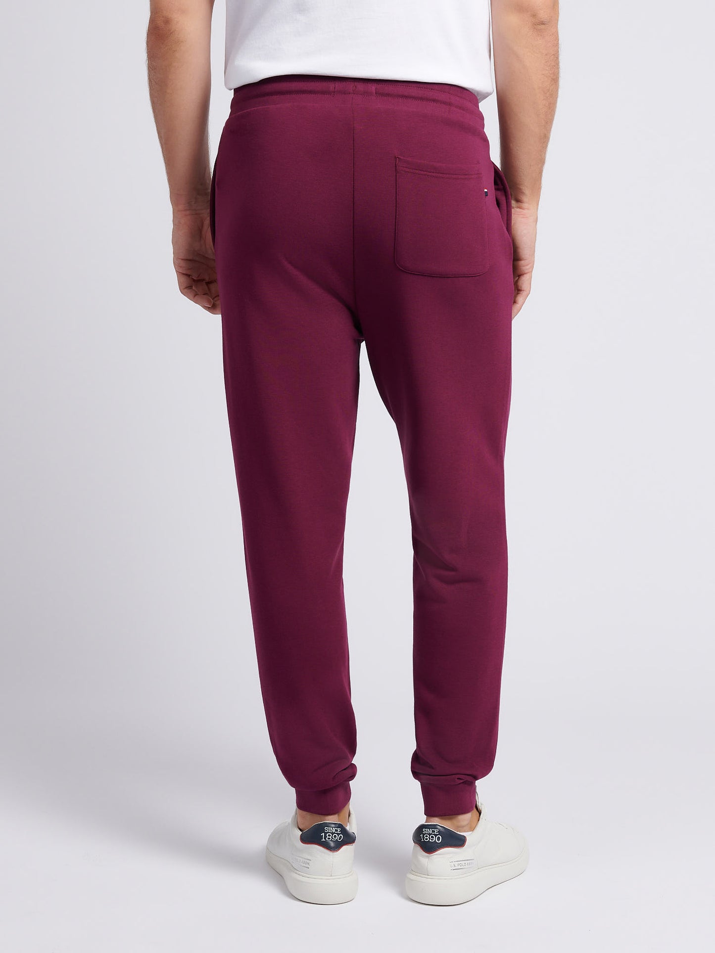 Mens Double Horsemen Loopback Jogger in Grape Wine