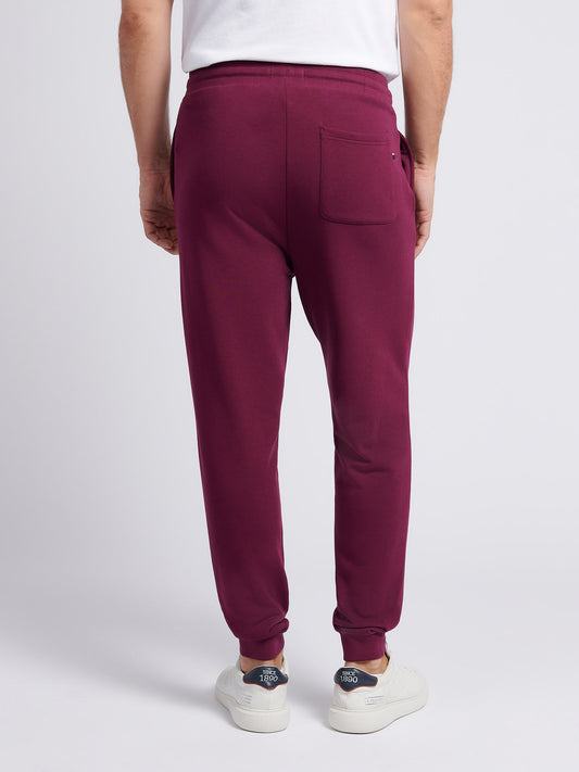 Mens Double Horsemen Loopback Jogger in Grape Wine