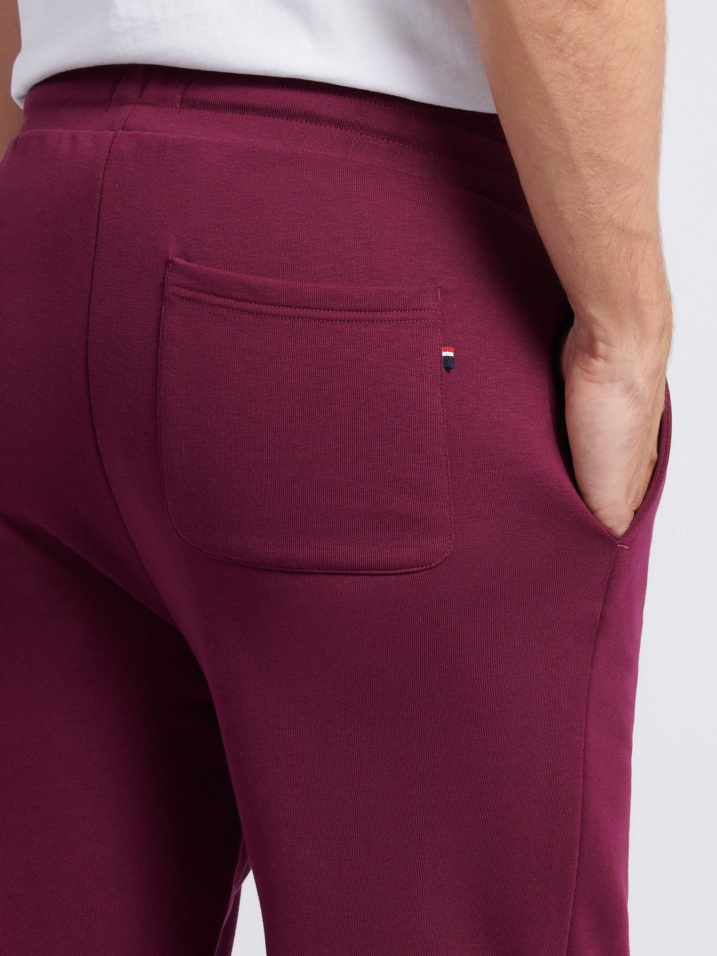 Mens Double Horsemen Loopback Jogger in Grape Wine