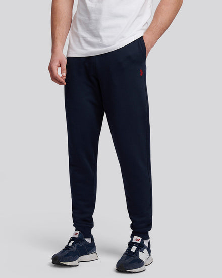 Mens Double Horsemen Loopback Jogger Dark Sapphire Navy / Haute Red DHM