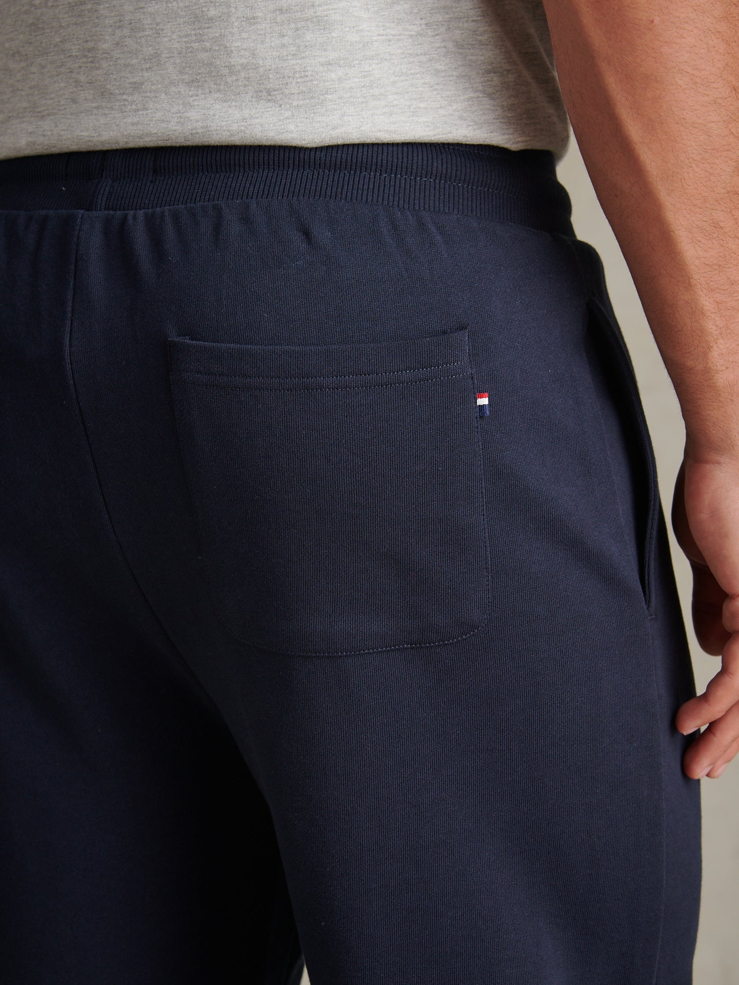 Mens Double Horsemen Loopback Jogger Dark Sapphire Navy / Haute Red DHM