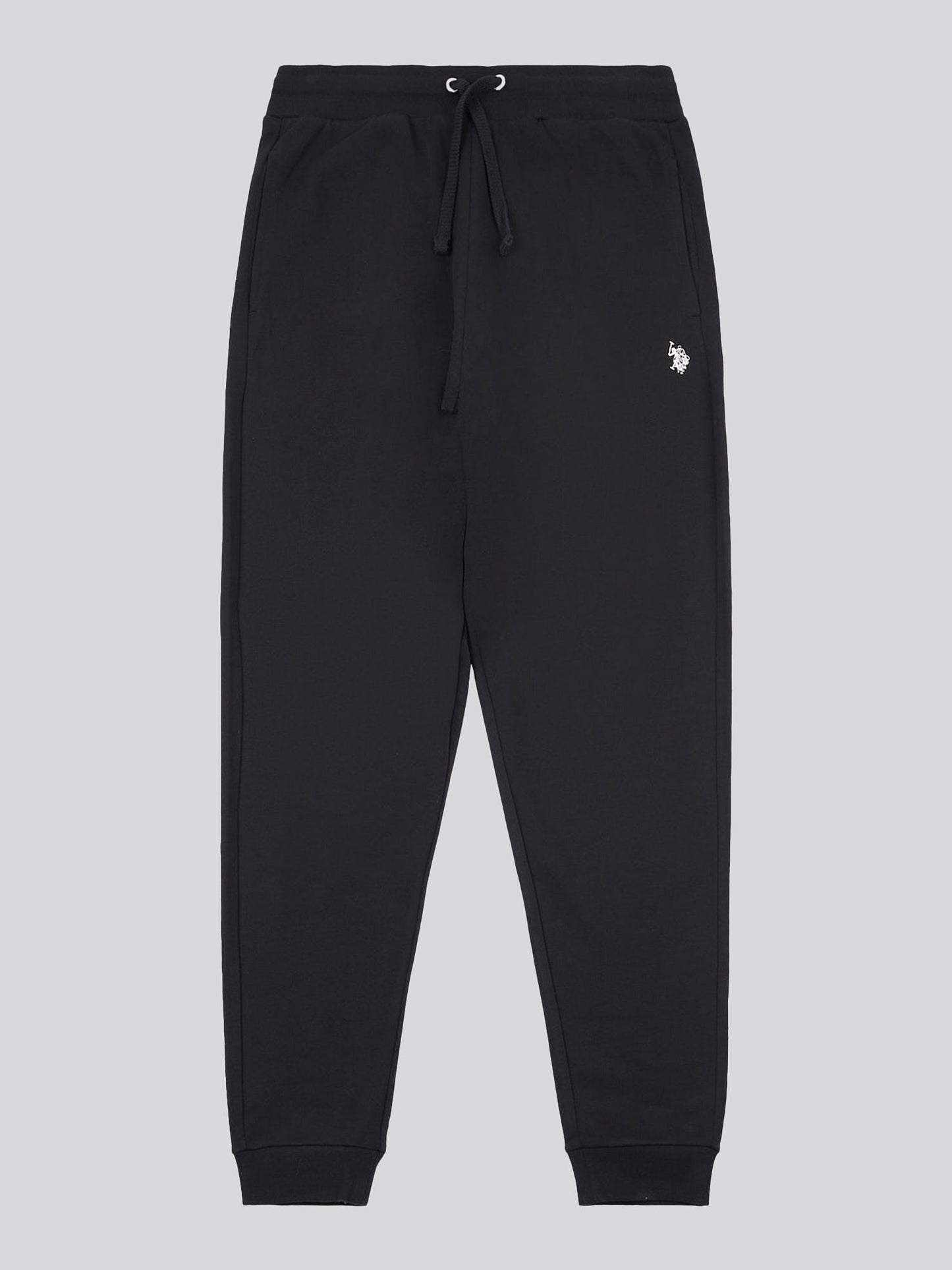 Mens Double Horsemen Loopback Jogger in Black Bright White DHM