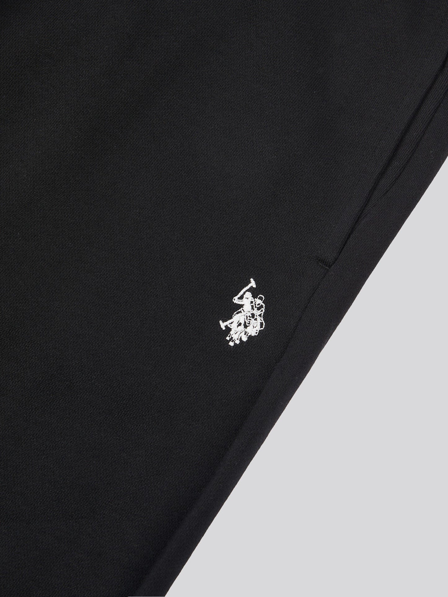 Mens Double Horsemen Loopback Jogger in Black Bright White DHM