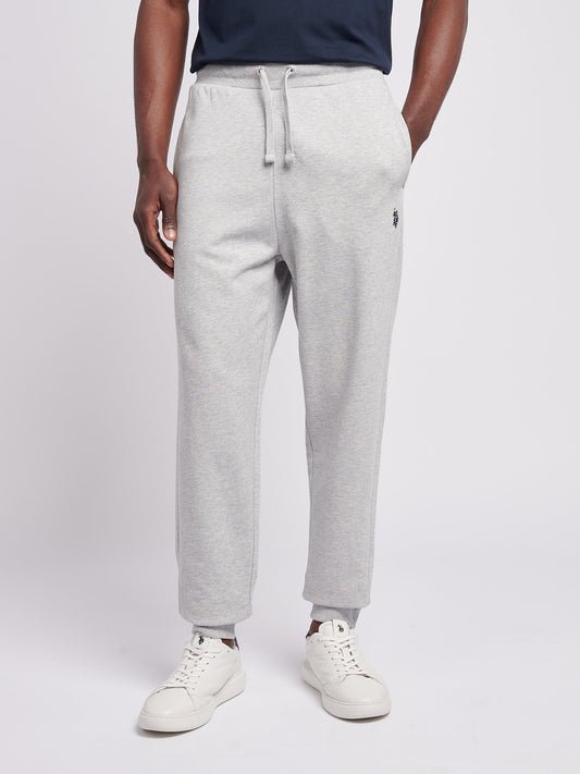 Mens Double Horsemen Loopback Jogger Mid Grey Marl