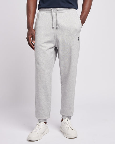 Mens Double Horsemen Loopback Jogger Mid Grey Marl