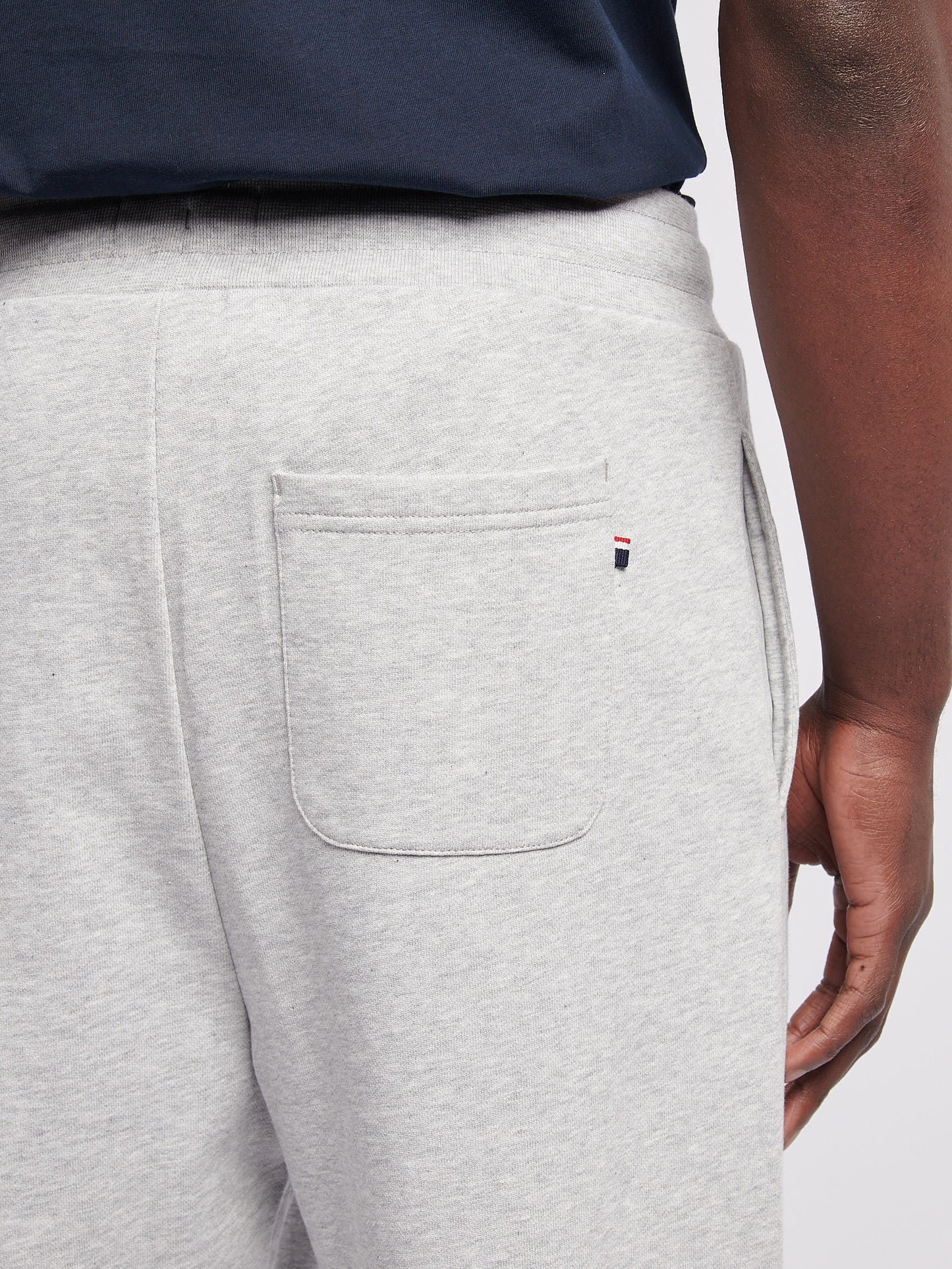 Mens Double Horsemen Loopback Jogger Mid Grey Marl