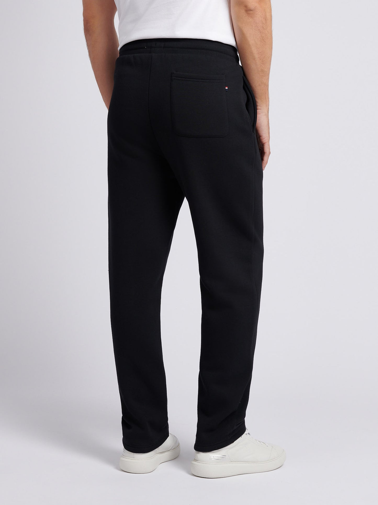 Mens Double Horsemen Straight Leg Jogger in Black