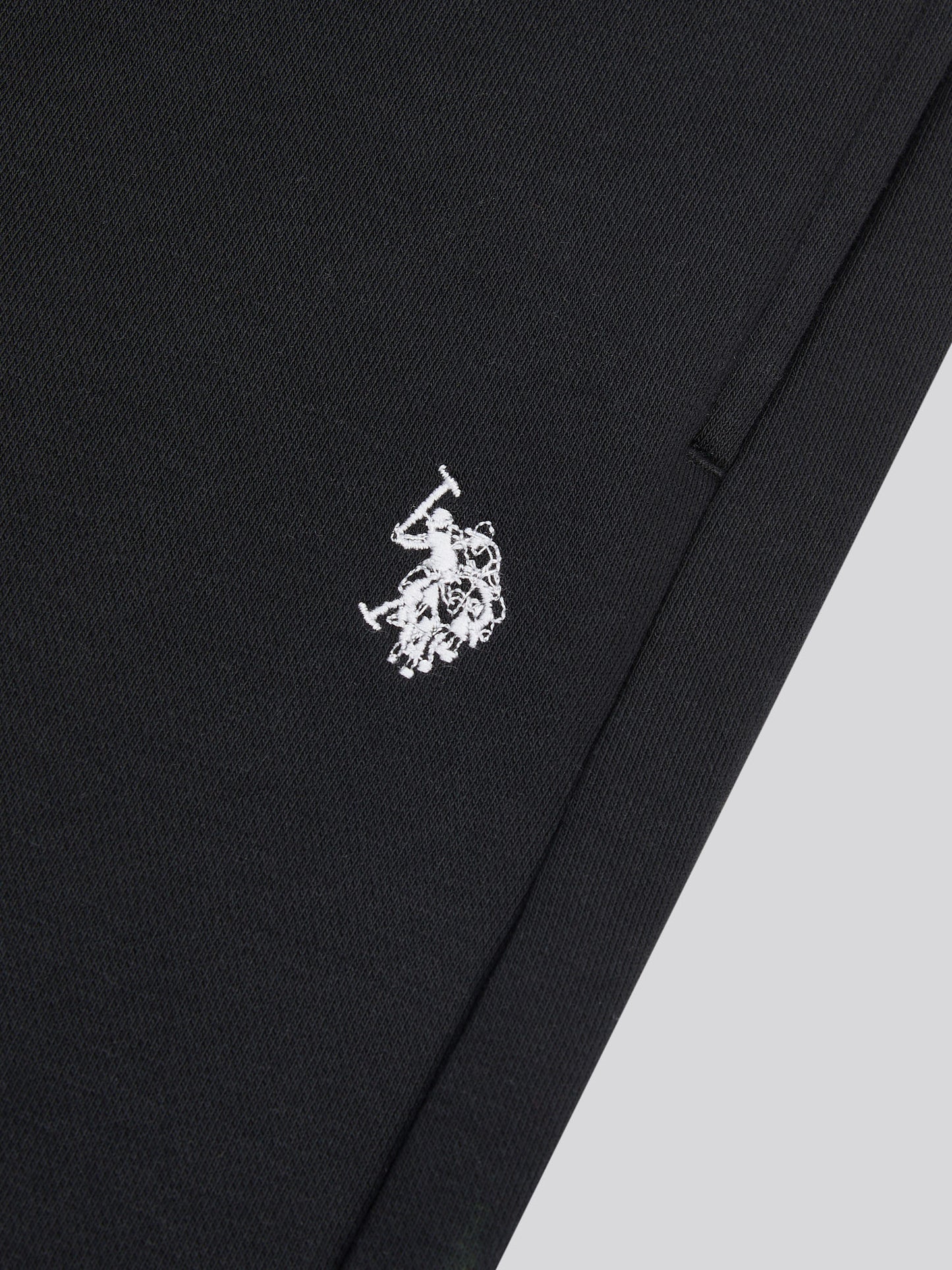 Mens Double Horsemen Straight Leg Jogger in Black